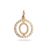 Charm Letter Sparkle-Anhänger – 18 Karat vergoldet