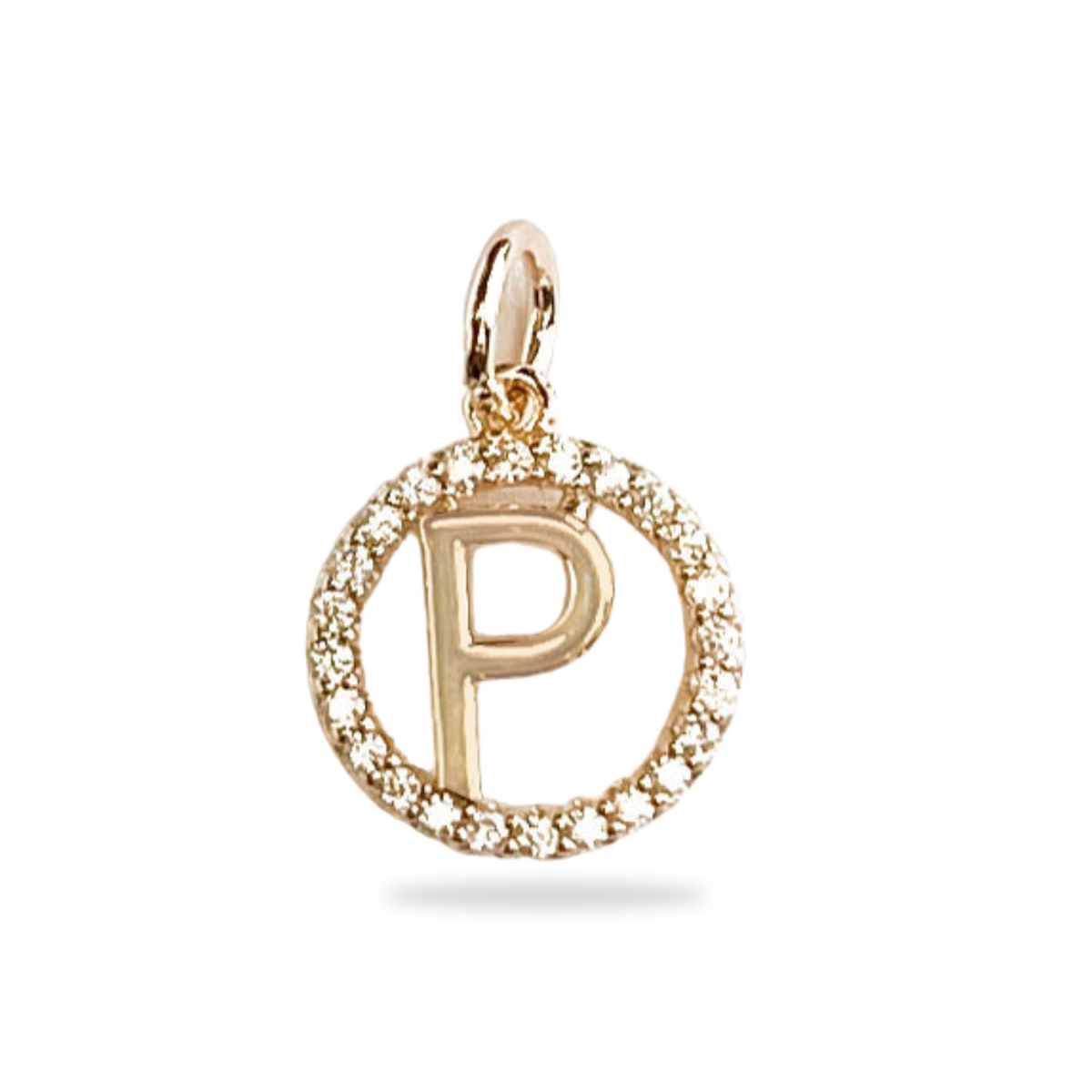 Charm Letter Sparkle-Anhänger – 18 Karat vergoldet