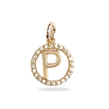 Charm Letter Sparkle-Anhänger – 18 Karat vergoldet