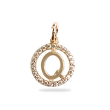 Charm Letter Sparkle-Anhänger – 18 Karat vergoldet