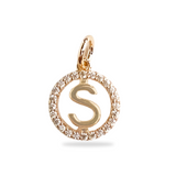 Charm Letter Sparkle-Anhänger – 18 Karat vergoldet