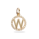 Charm Letter Sparkle-Anhänger – 18 Karat vergoldet