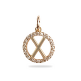 Charm Letter Sparkle-Anhänger – 18 Karat vergoldet