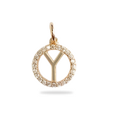 Charm Letter Sparkle-Anhänger – 18 Karat vergoldet