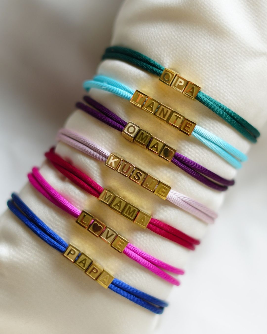 Family Cube Bracelet - Stainless steel gold