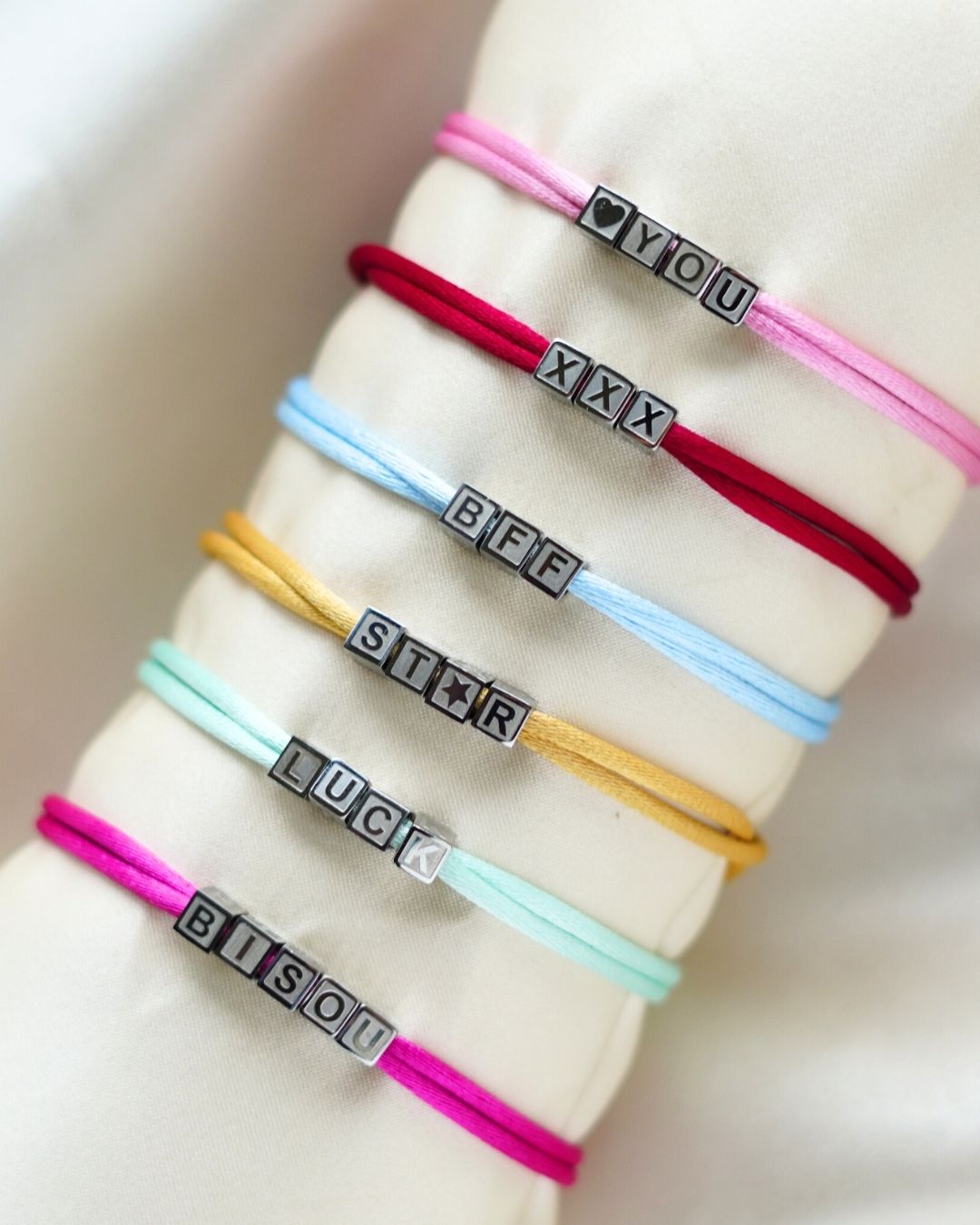 Family Cube Armband - Zilverkleurig staal - Letter