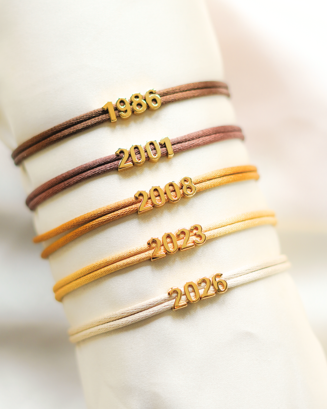 Jaartal Armband - Verguld - Gepersonaliseerde Armband