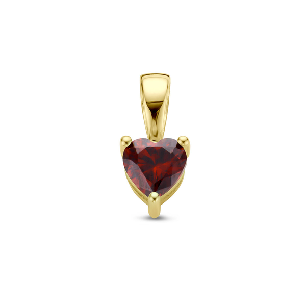 Charme Coeur Pierre de Naissance - Or Massif 14 Carats