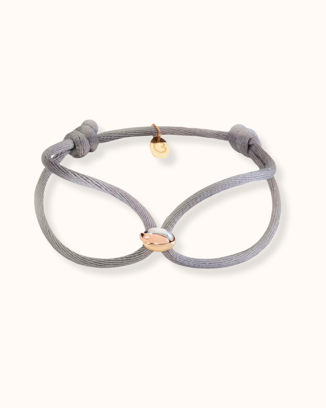 14k Gepersonaliseerde Mini Tricolor Armband - 14k Solid Gold - Mini tricolor ring 14k