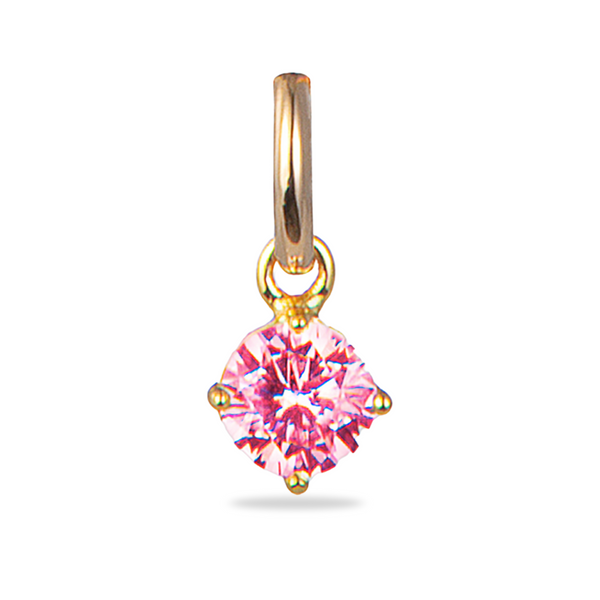 Birthstone Charm Bedel - 18k Verguld