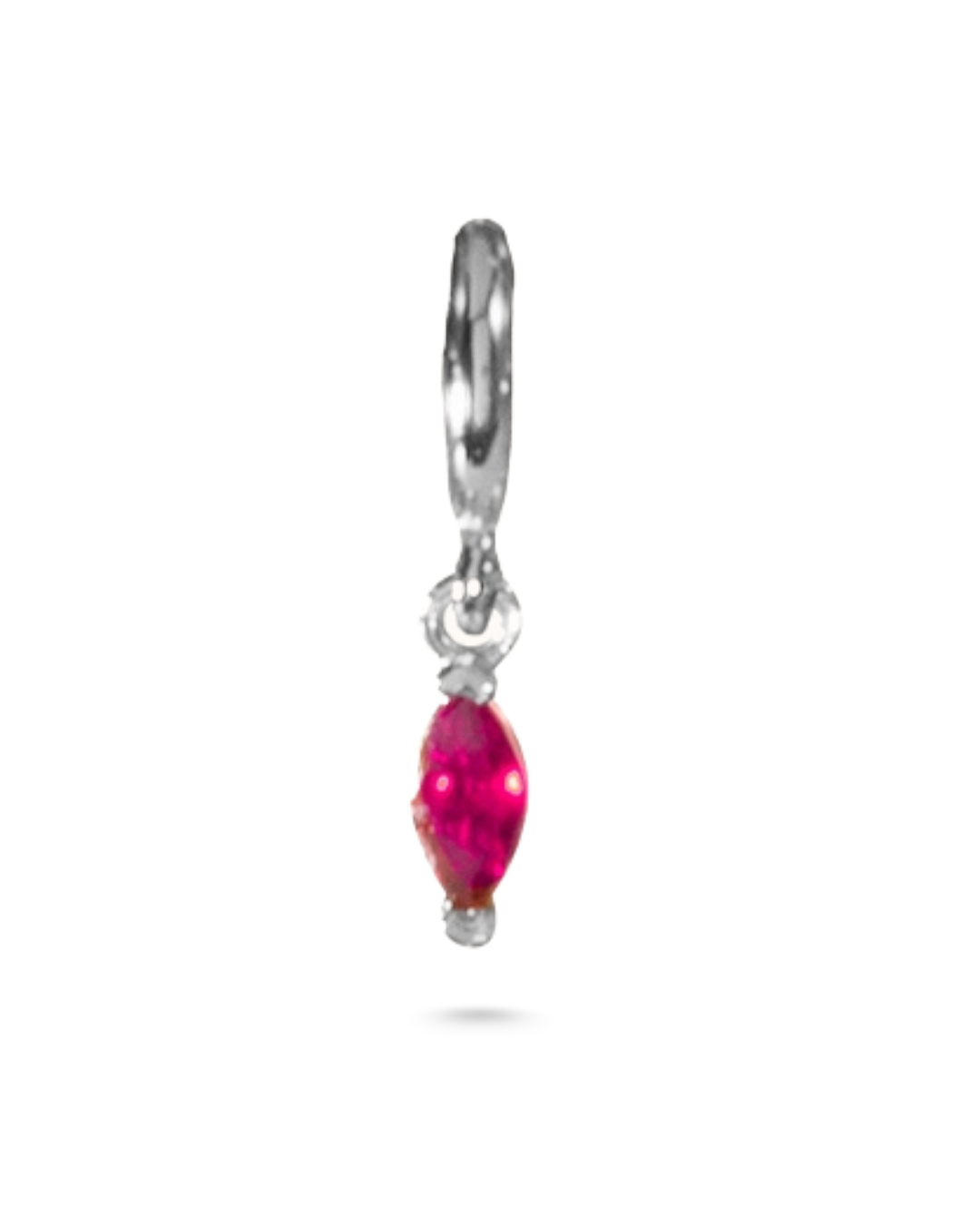 Sliding Geburtsstein Charm Kette - Silber