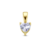 Charme Coeur Pierre de Naissance - Or Massif 14 Carats