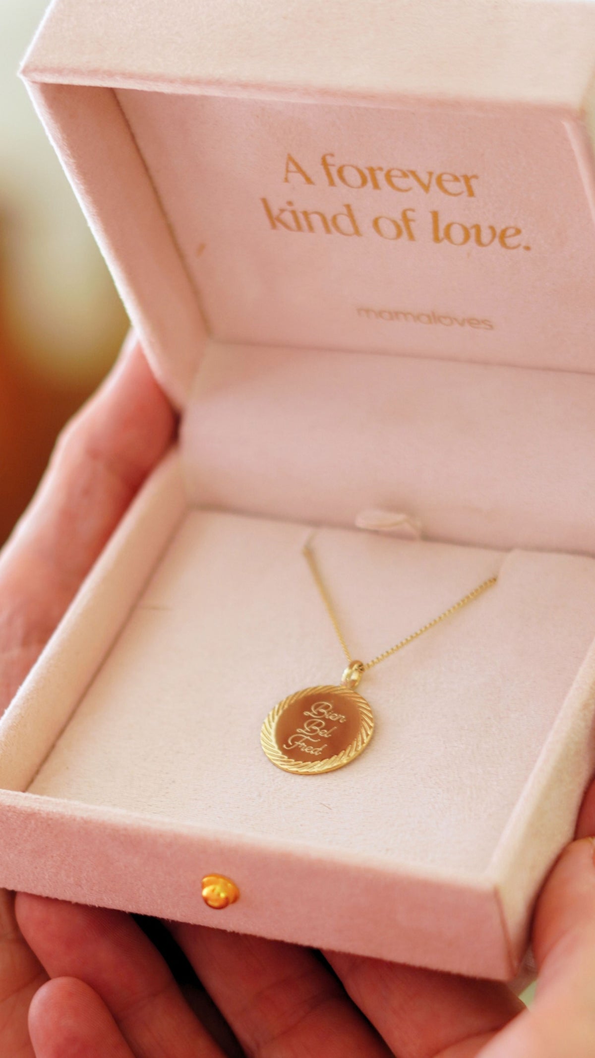Classic Coin Ketting met naam - Verguld