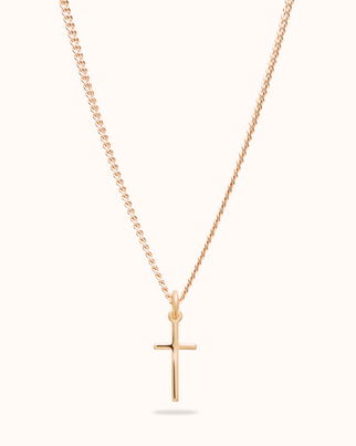 Necklace with cross - Gold plated