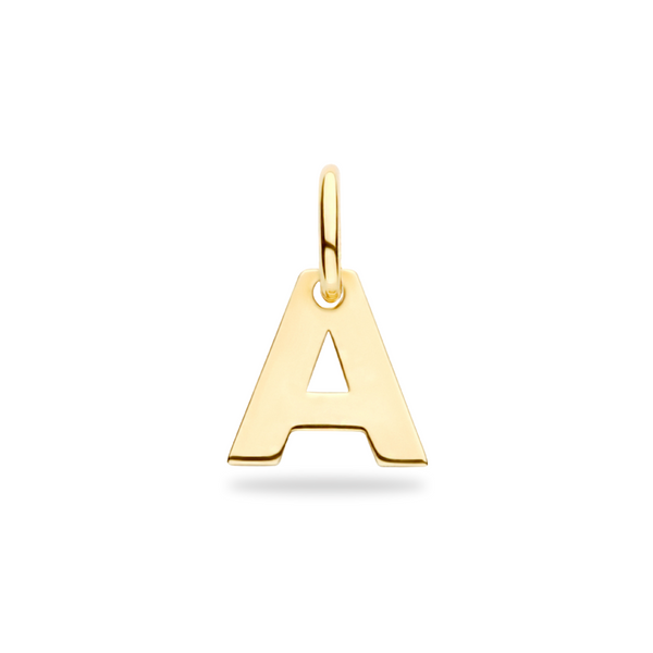 Initial Charm Bedel - 14k Solid Gold - free