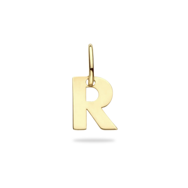 Initial Charm Bedel - 14k Solid Gold - free