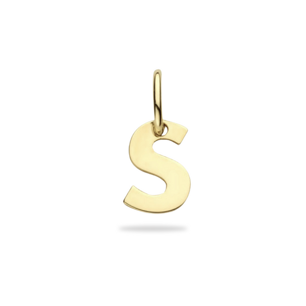 Initial Charm Bedel - 14k Solid Gold - free