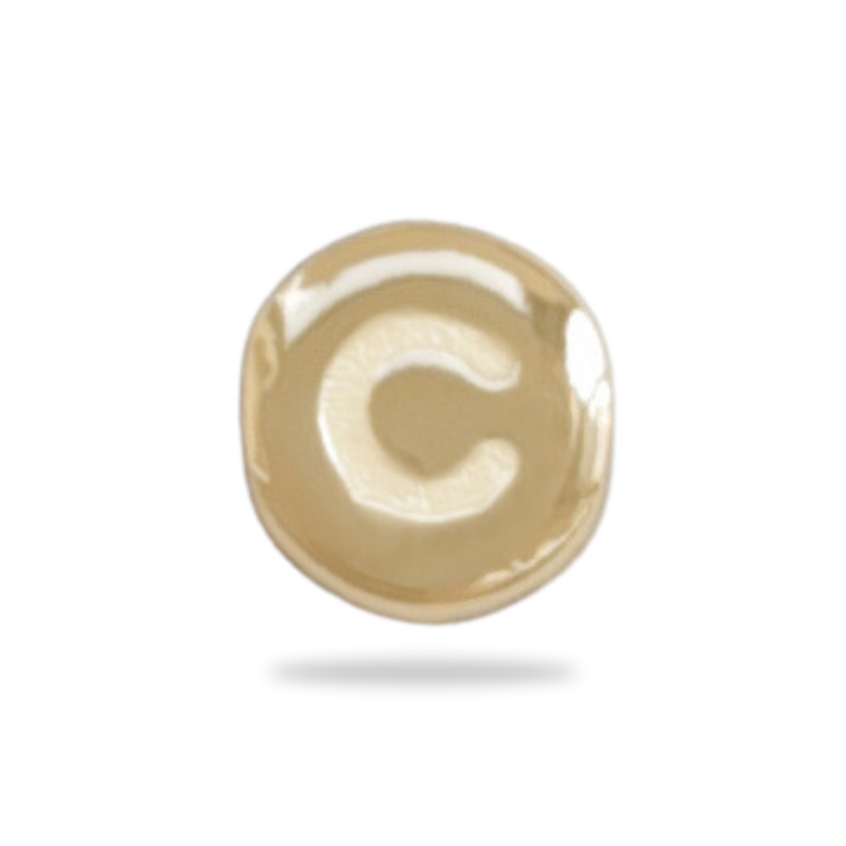 Charm Perle initiale - Plaqué Or 18 carats