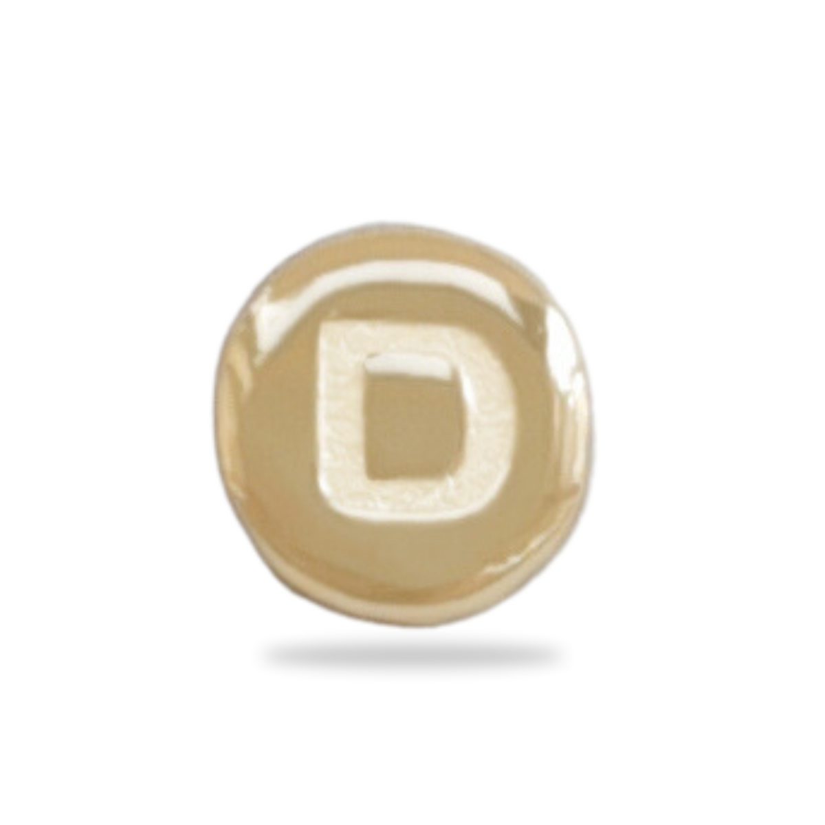 Charm Perle initiale - Plaqué Or 18 carats