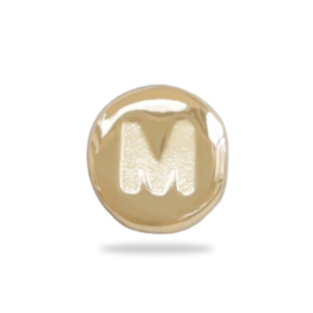 Charm Perle initiale - Plaqué Or 18 carats