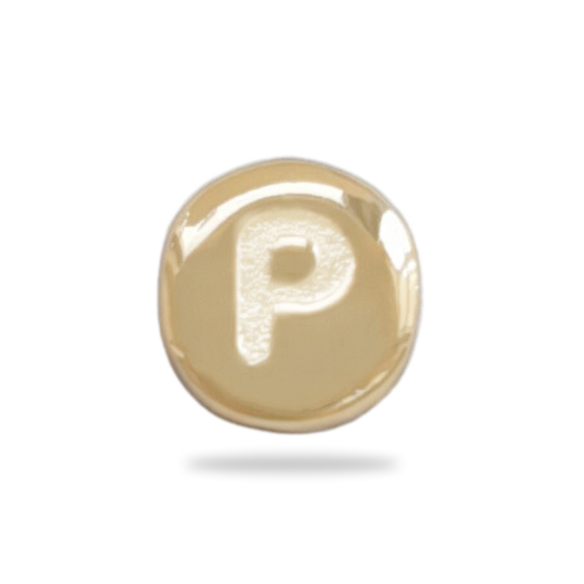 Charm Perle initiale - Plaqué Or 18 carats