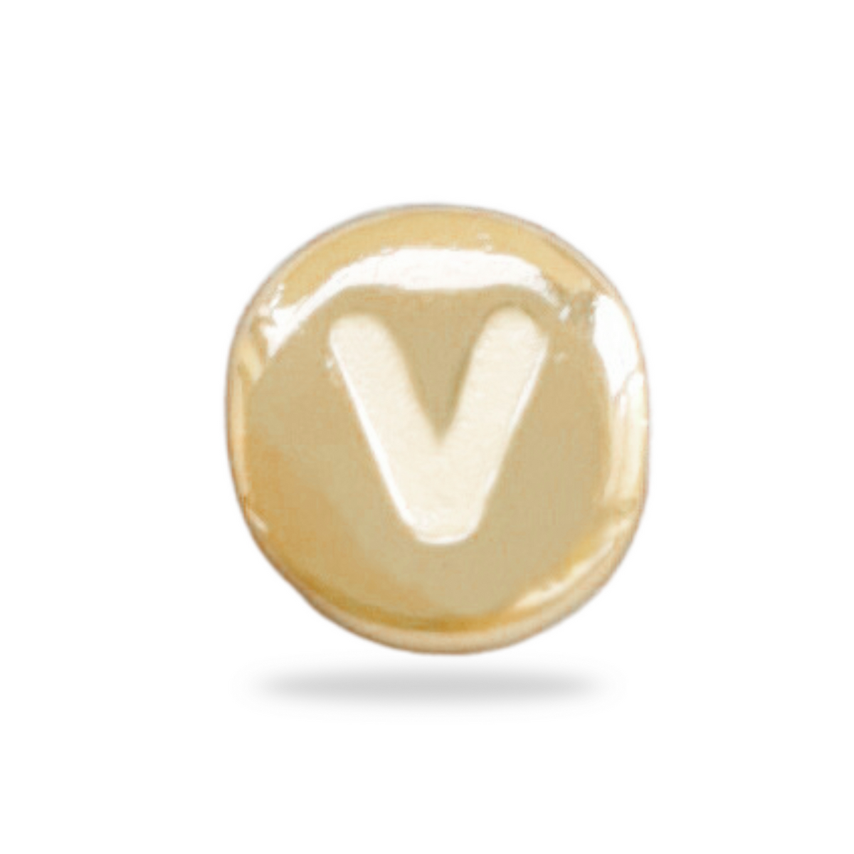 Charm Perle initiale - Plaqué Or 18 carats