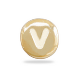 Charm Perle initiale - Plaqué Or 18 carats