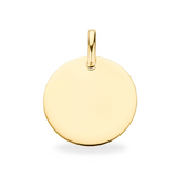 14k Vingerafdruk Coin Ketting - 14k Solid Gold