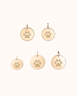 Paw Print Charm - Gold plated