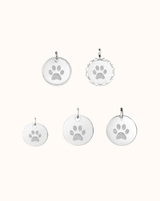 Paw Print Charm - Silver