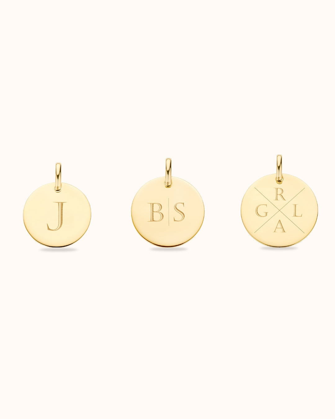 Personalisierter Loser Initial Coin 585er Echtgold - 585er Echtgold