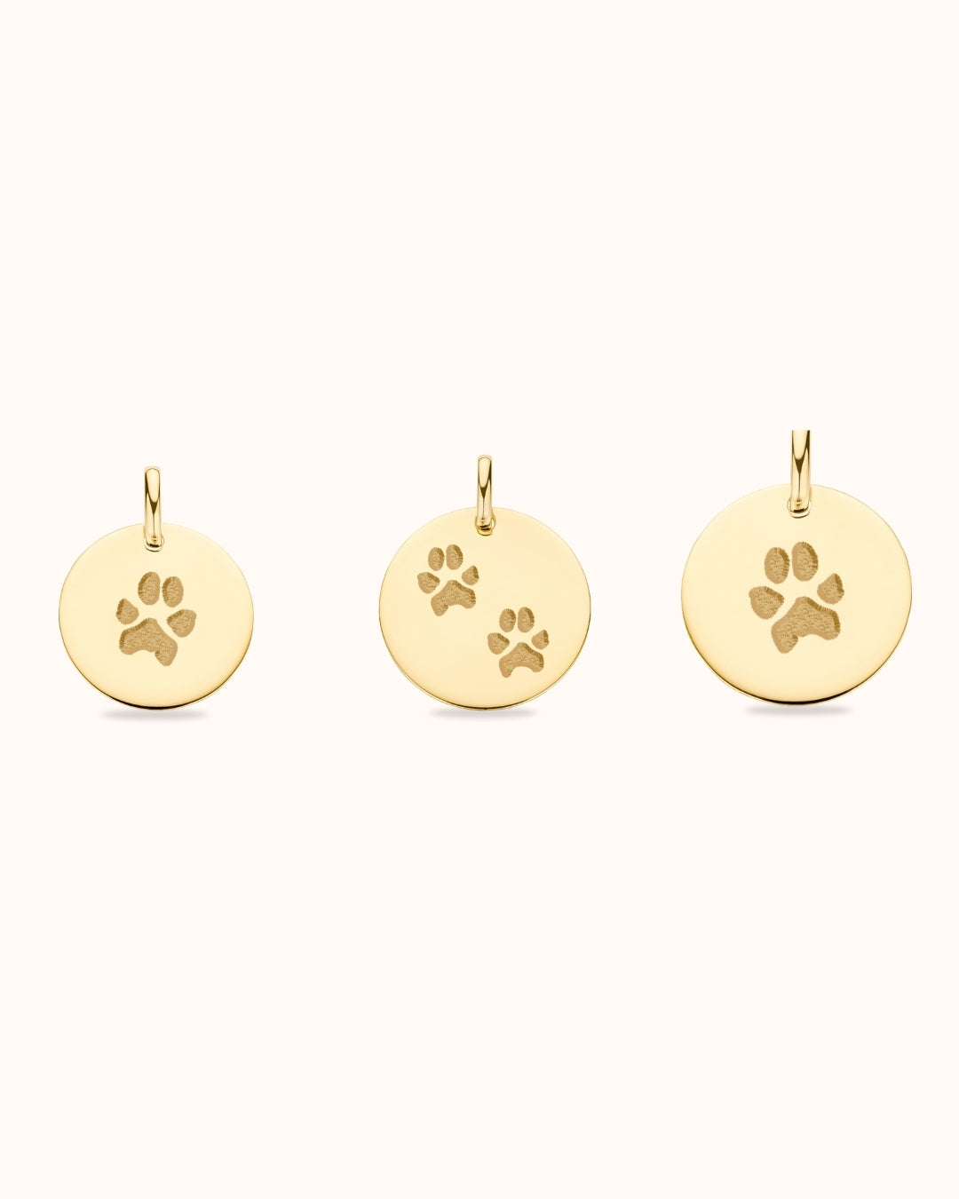 9k Paw Print Charm - 9 carat