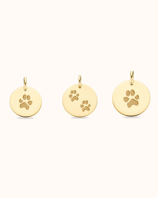 9k Paw Print Charm - 9 carat