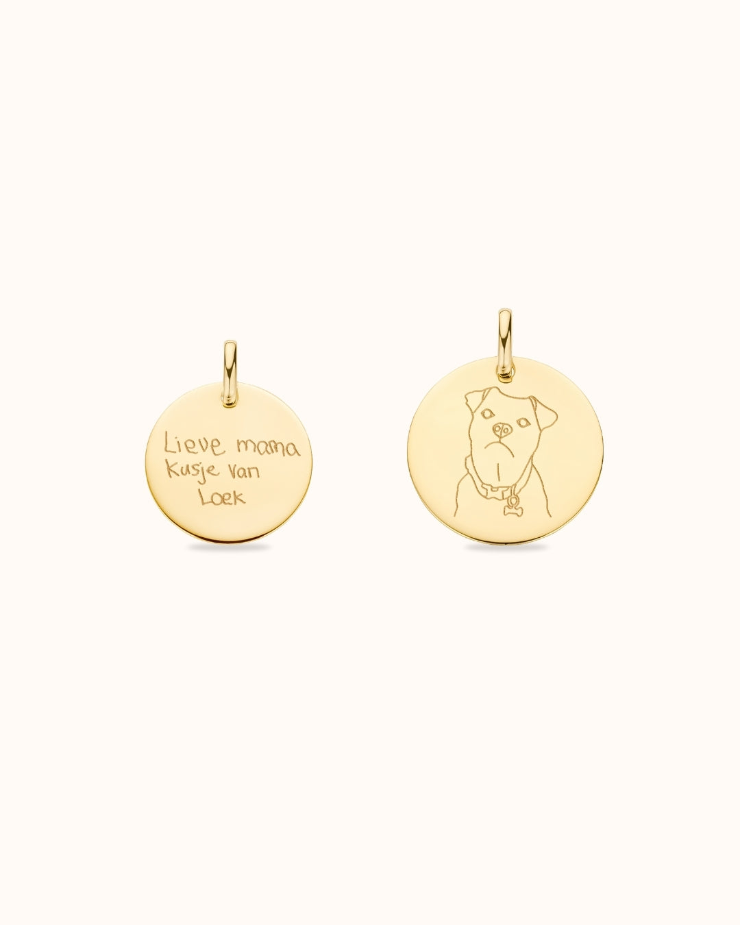 Personalisierte Loser Illustration Charm 375er Echtgold - 375er Echtgold