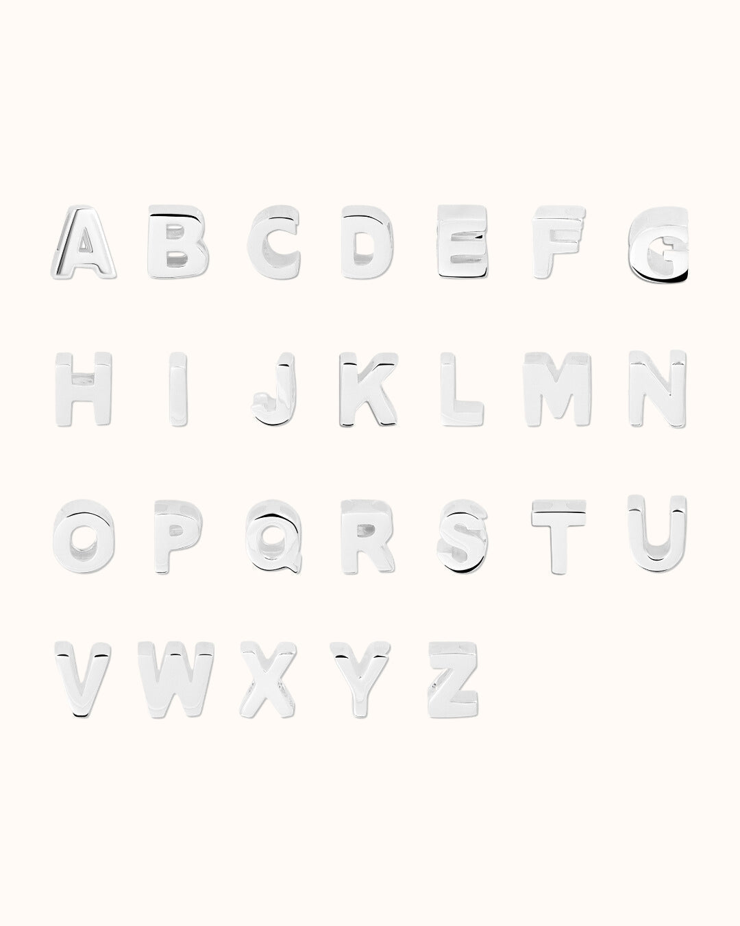 Losse Letter bedel - Sterling Zilver 925 - Letter