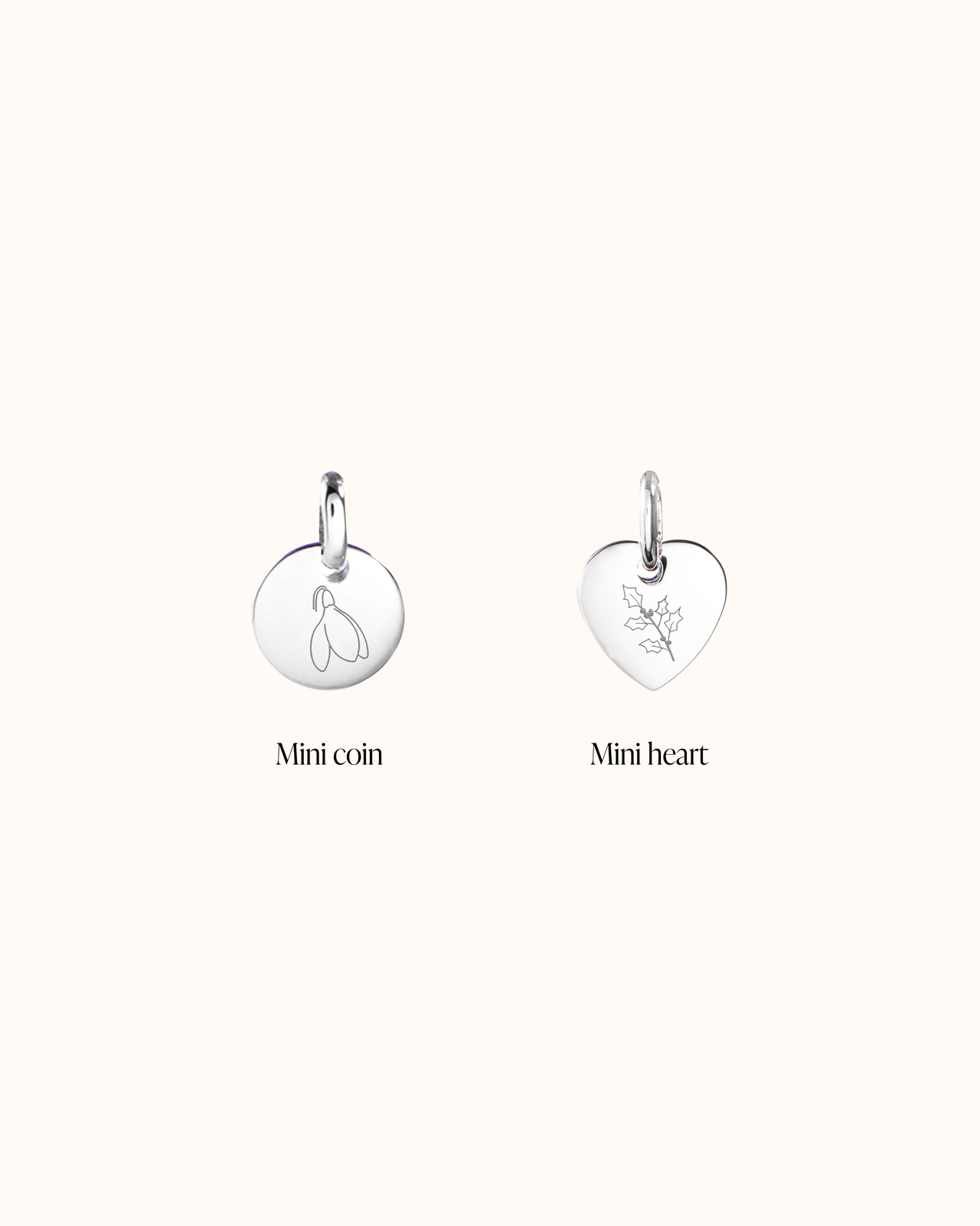 Single Birth Flower Charm - Silver