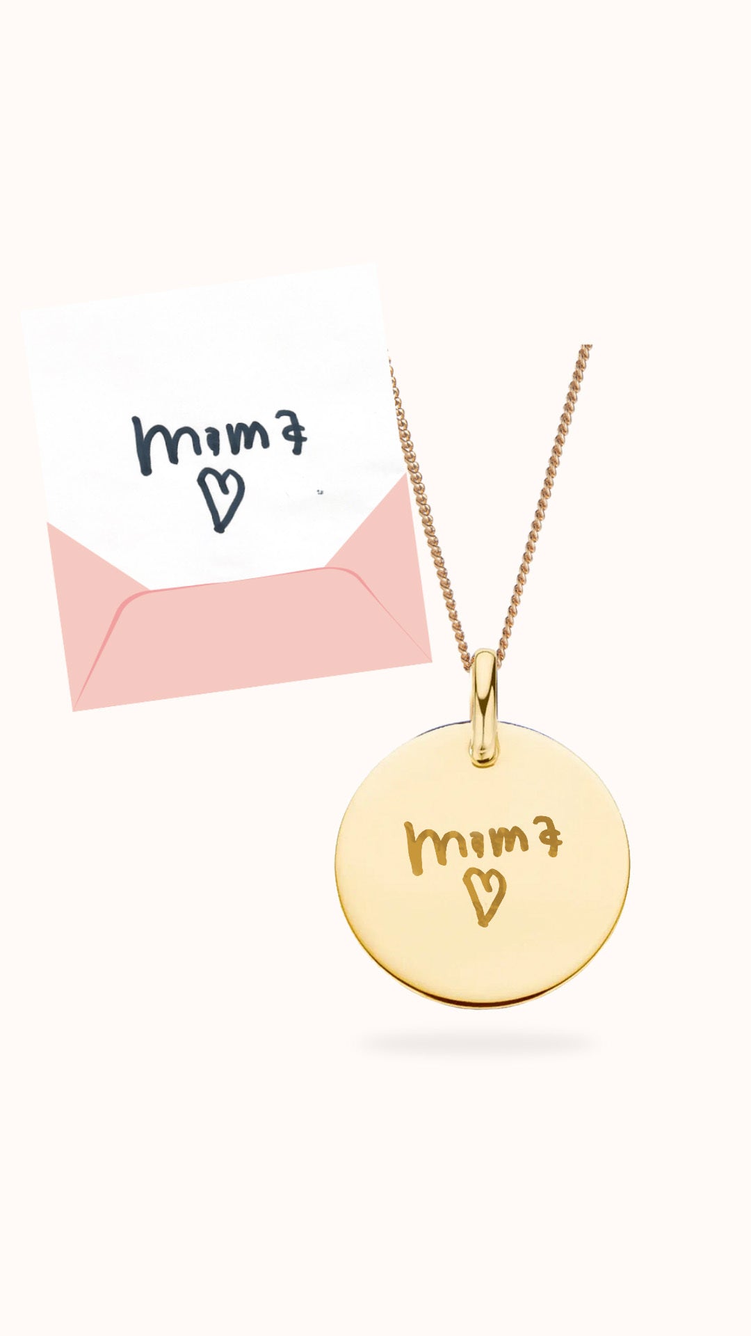 Love Note Necklace - Gold plated