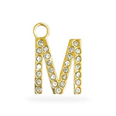 Bedel Initial party oorbel letter - Verguld