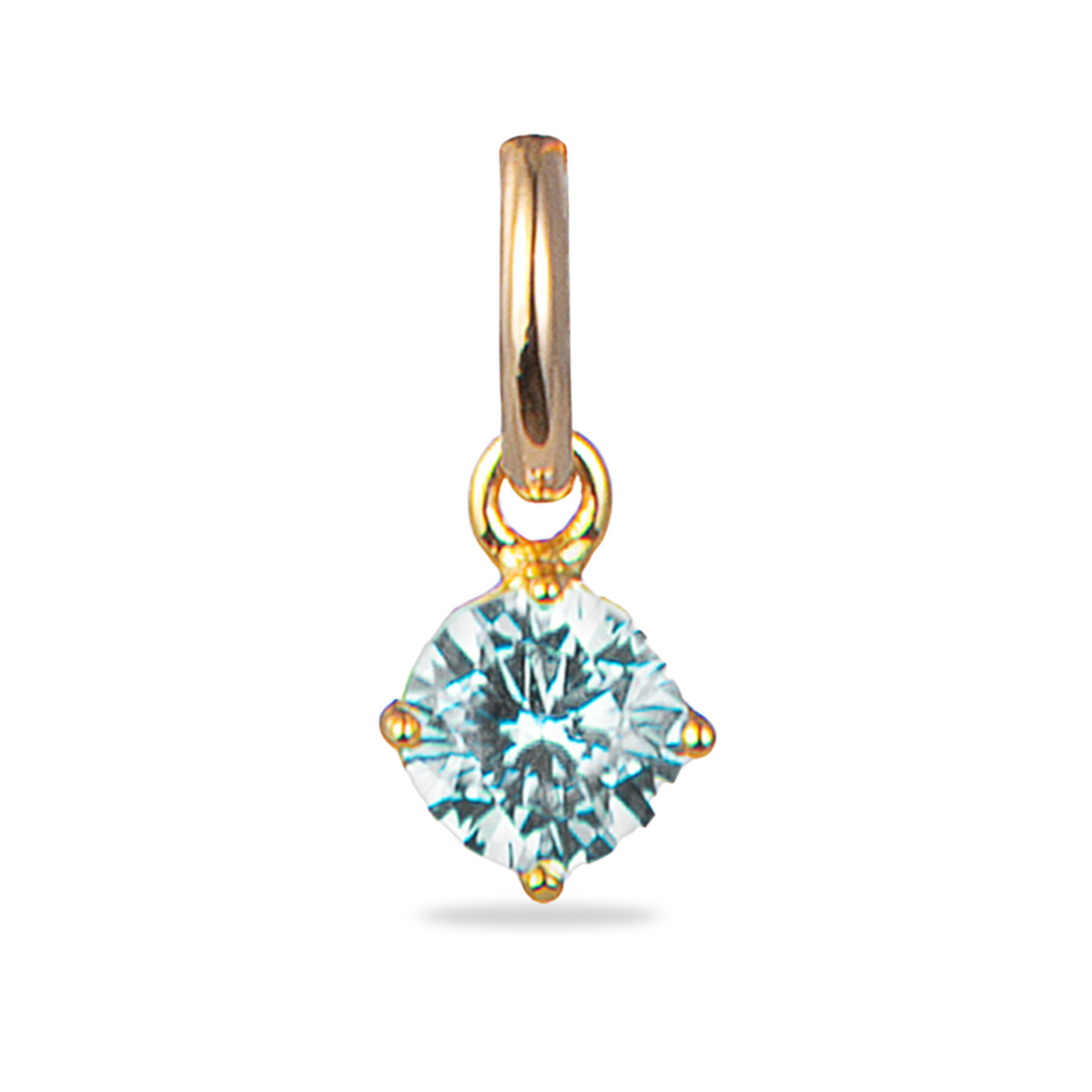 Birthstone Charm Ketting - 18k Verguld