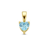 14k Heart Birthstone Necklace - 14k gold