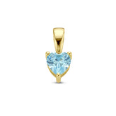 Charme Coeur Pierre de Naissance - Or Massif 14 Carats