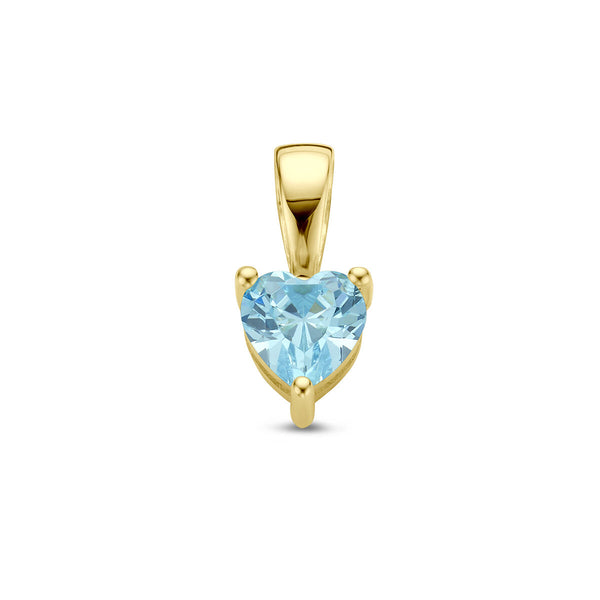 Charme Coeur Pierre de Naissance - Or Massif 14 Carats