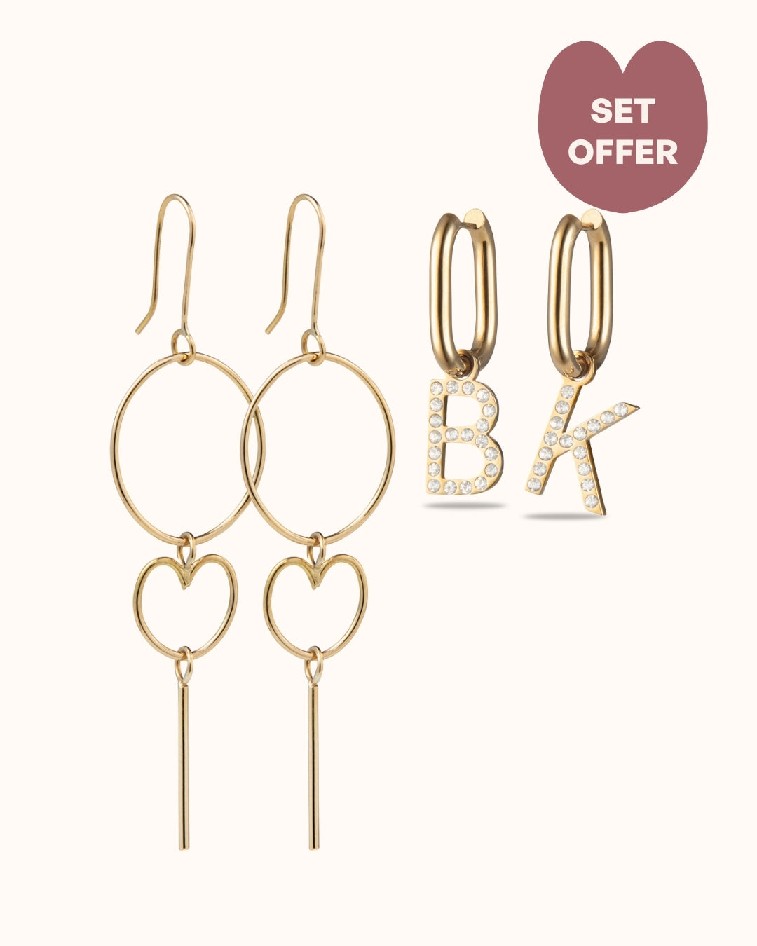 Boucles d'oreilles Ensemble Magical Mom - Acier inoxydable or