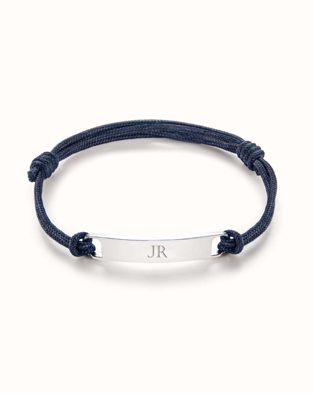 Mannen Bar Armband met naam - RVS zilver