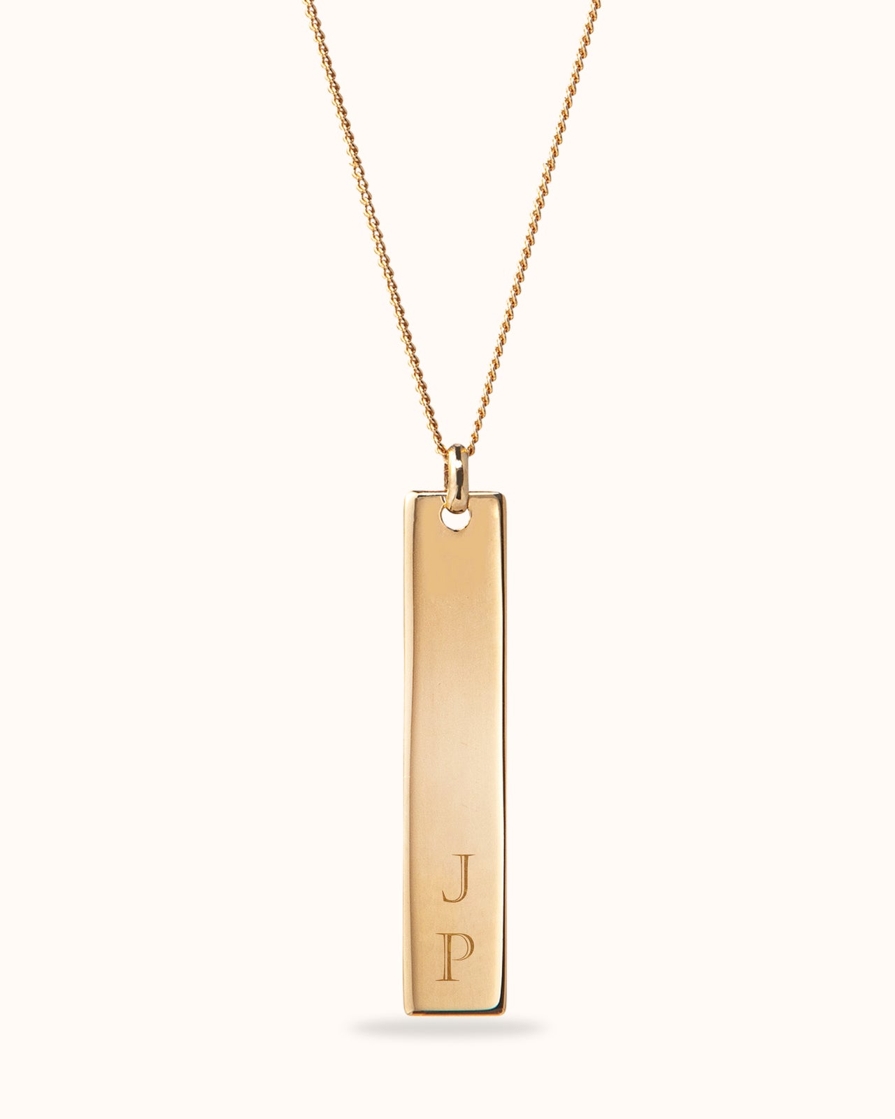 Men Bar Necklace - Gold plated