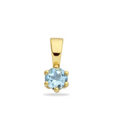 14k Losse Birthstone Charm bedel - 14k Solid Gold