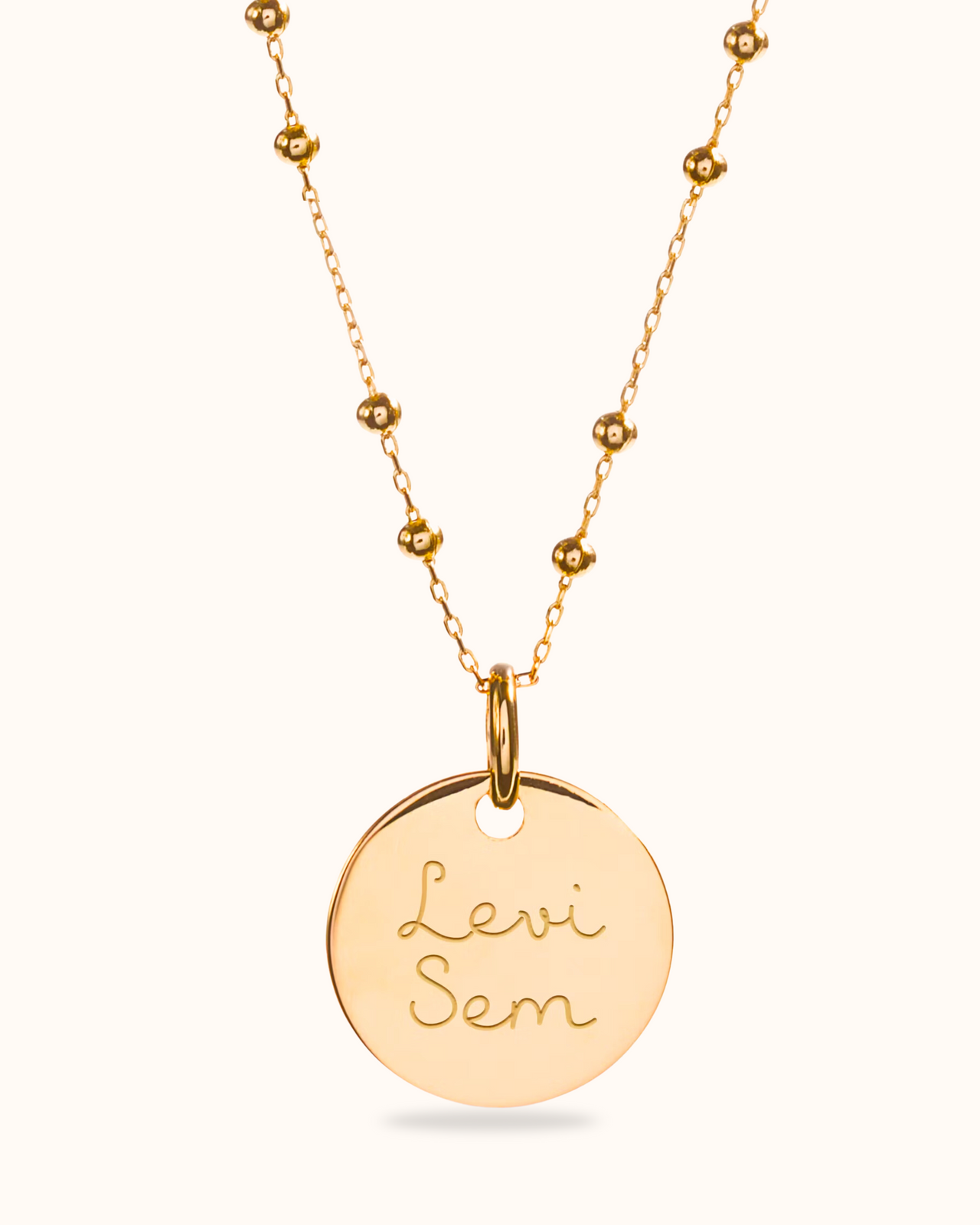 Coin Flat Necklace - Gold plated