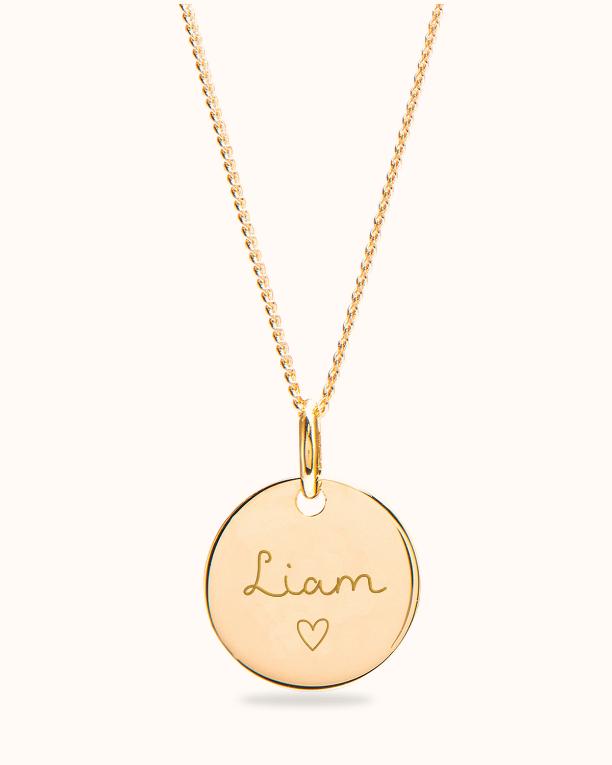 Coin Flat Ketting - 18k Rosé Verguld