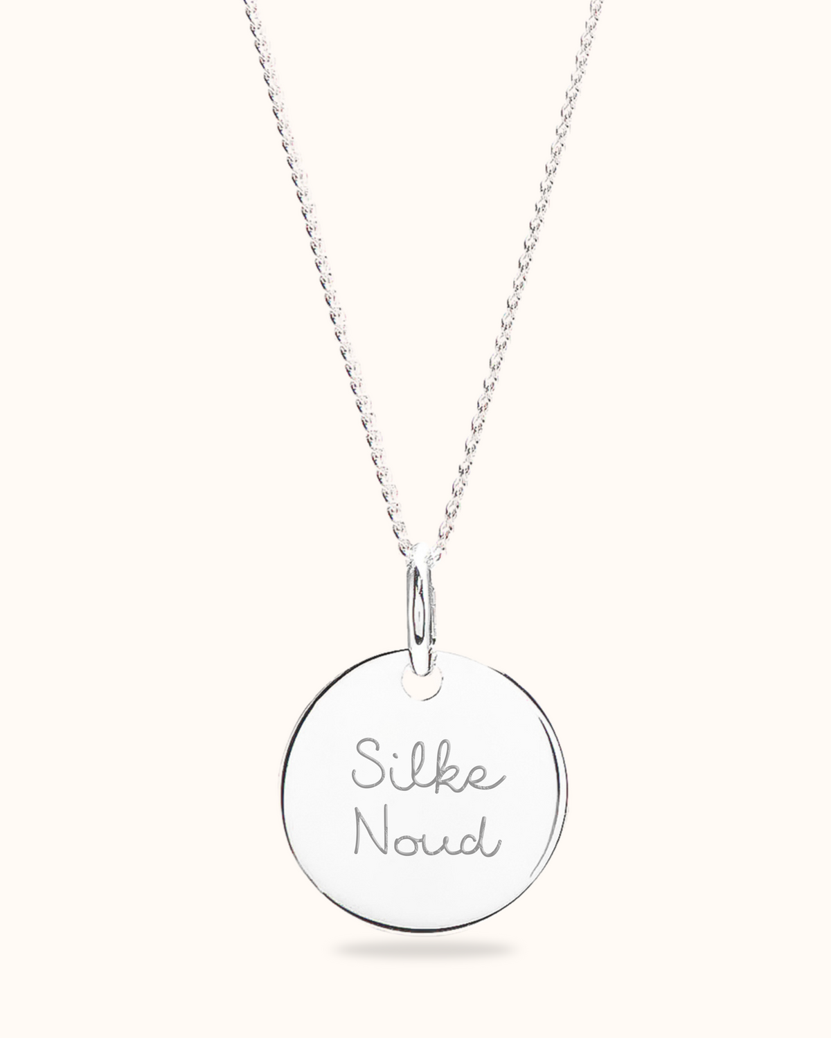 Coin Flat Necklace - Silver