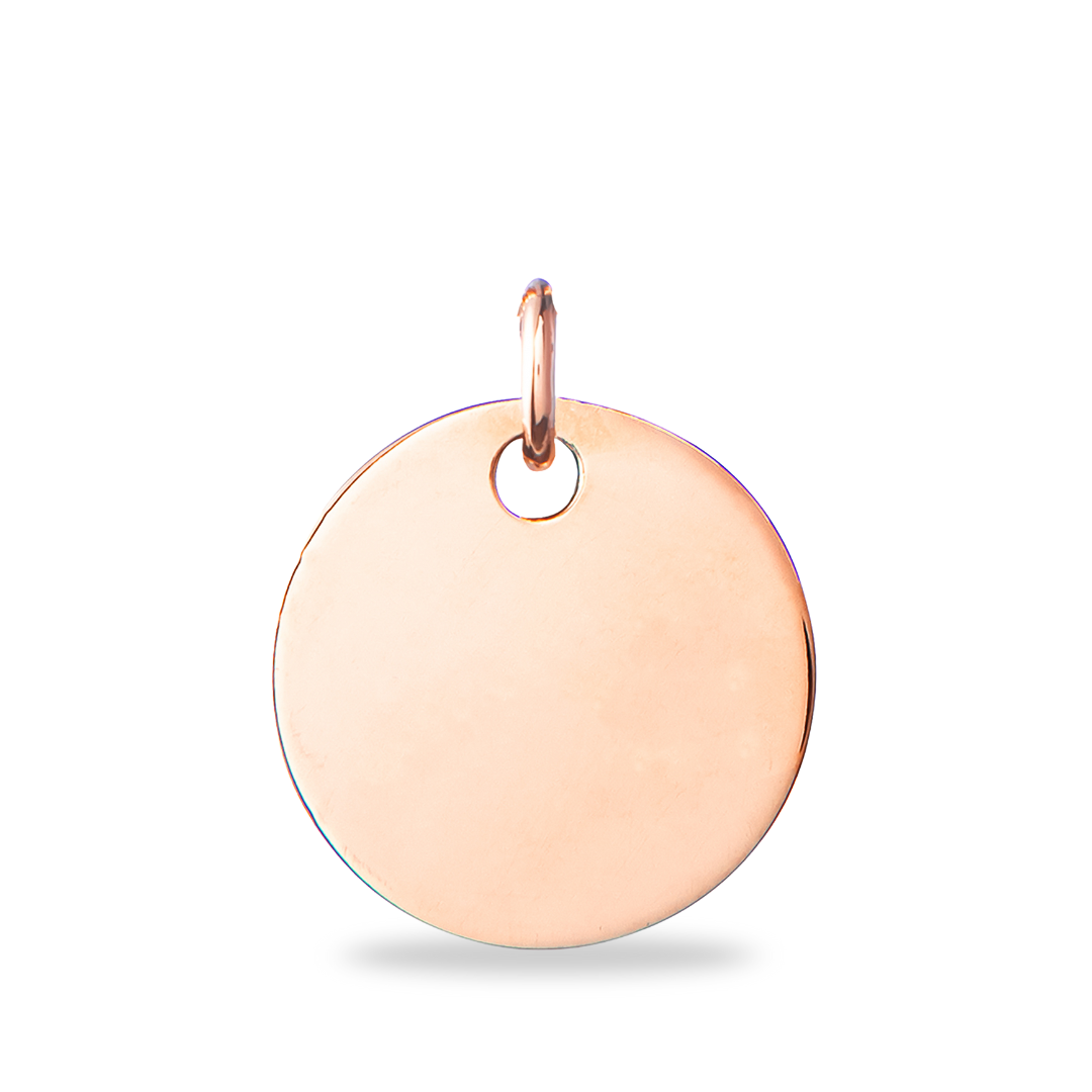 Coin Flat Necklace - Rose plated